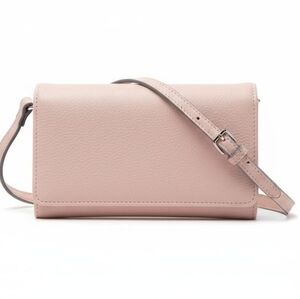 NWT Beautiful Collection 18 Blush Leather Wallet Crossbody Bag!